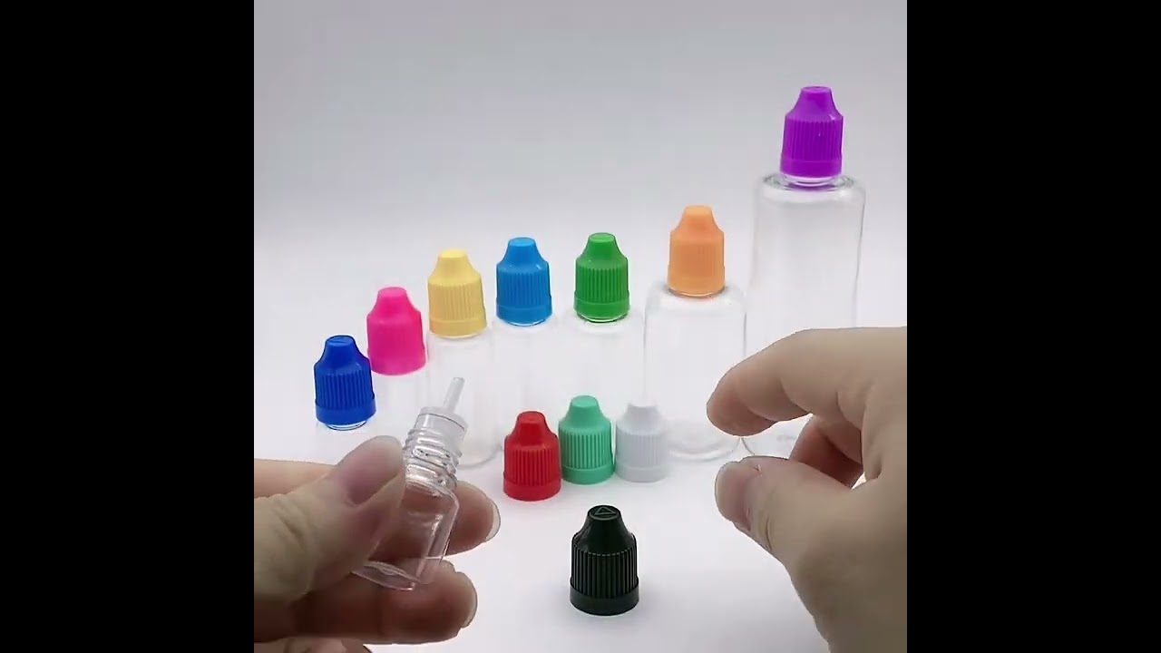 50pcs PET Plastic Empty Dropper Bottle 3ML 5ML 10ML 15ML 20ML