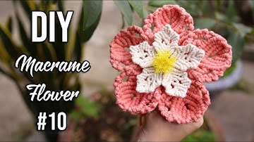 #10 DIY Modern Macrame Flower Tutorial 🌸 Easy Pattern 🌸 How to macrame by LIT decor 🌸