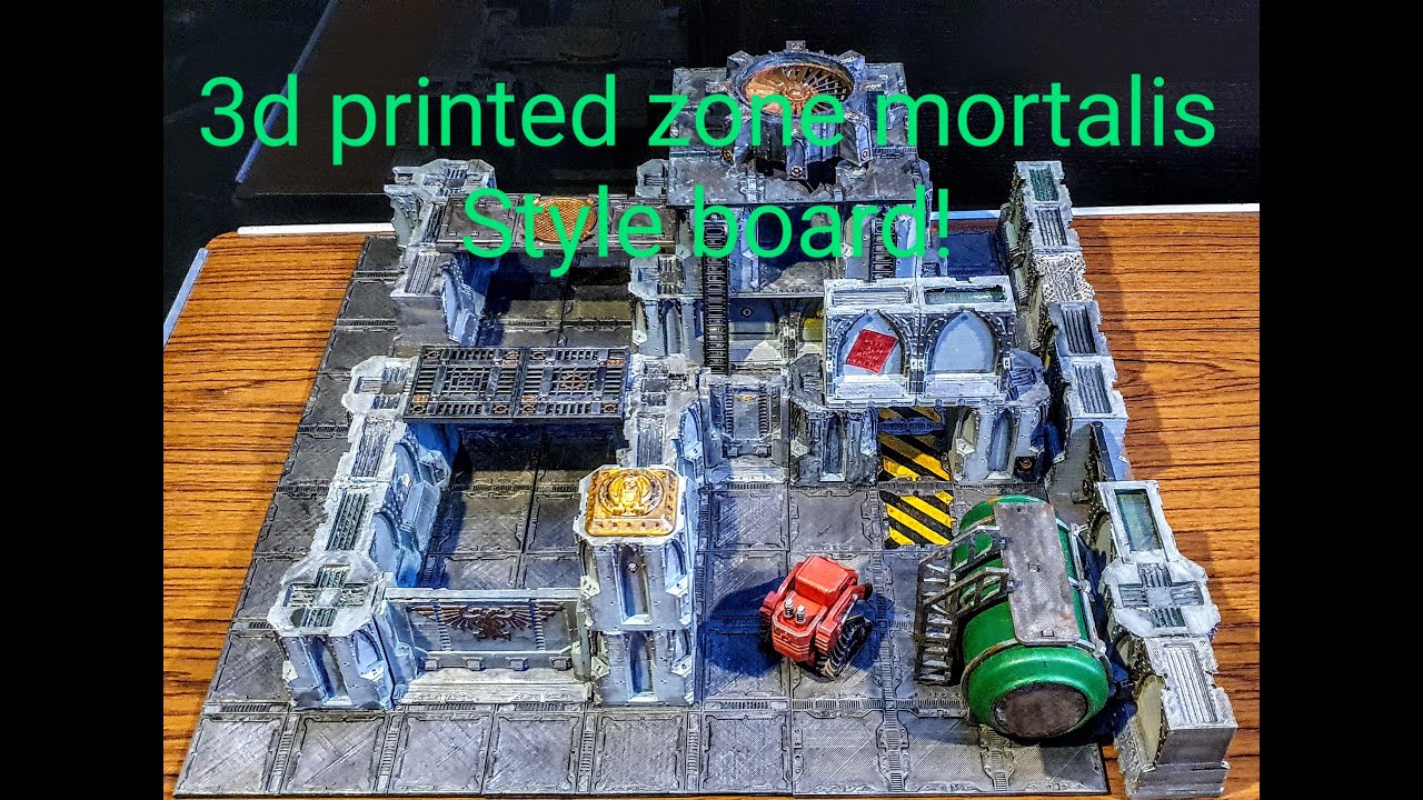 3D printed zone mortalis Necromunda game board on ender3 - YouTube