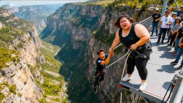 Bungee Jumping With Rope In Beautiful Place:Asmr Bungee Jumping