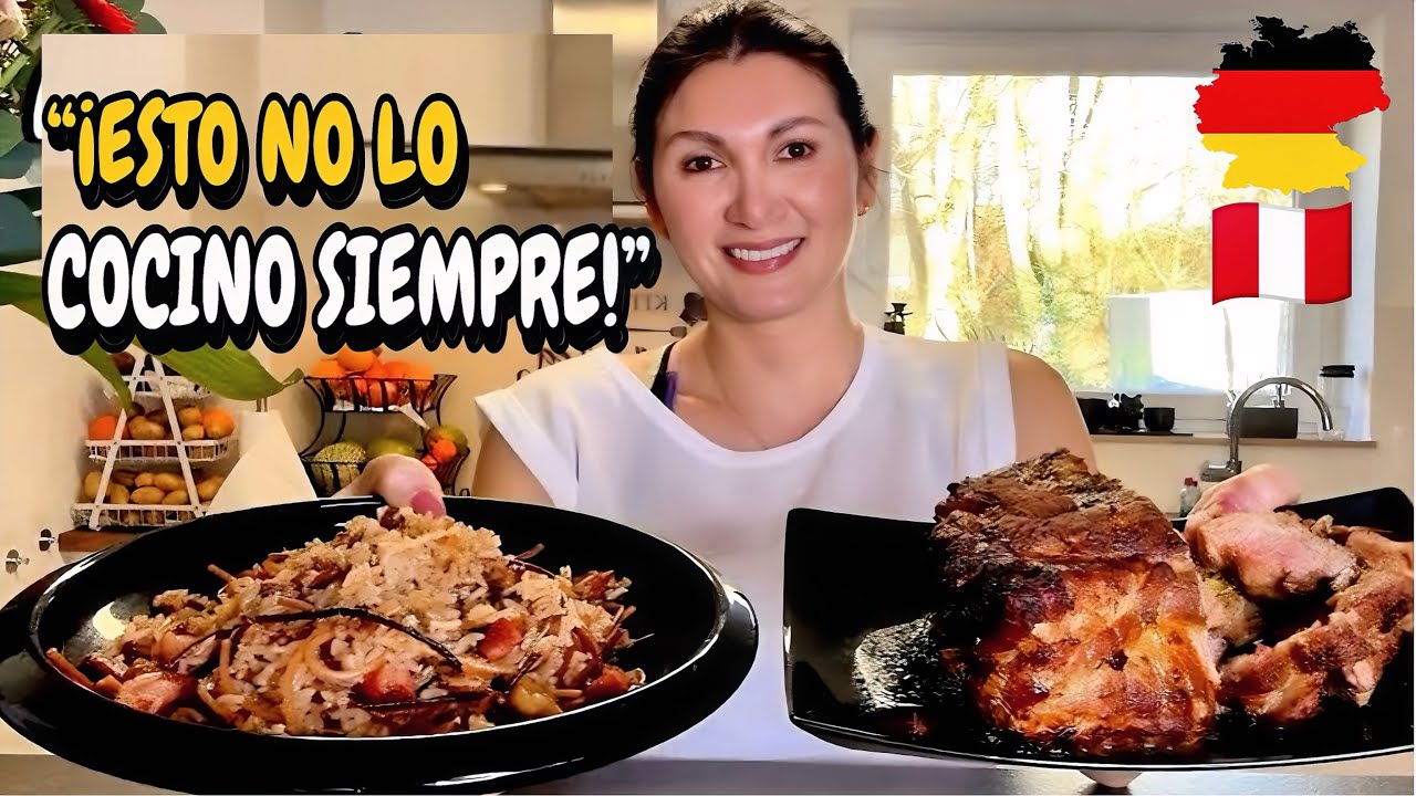 Acompáñame a preparar Arroz árabe y Cerdo en la freidora de aire en Alemania 🇩🇪 | Shirley Tocic