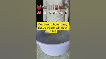 Try to guess how many tissue paper it tooks to float? #experiment #waterexperiments #asmr #water