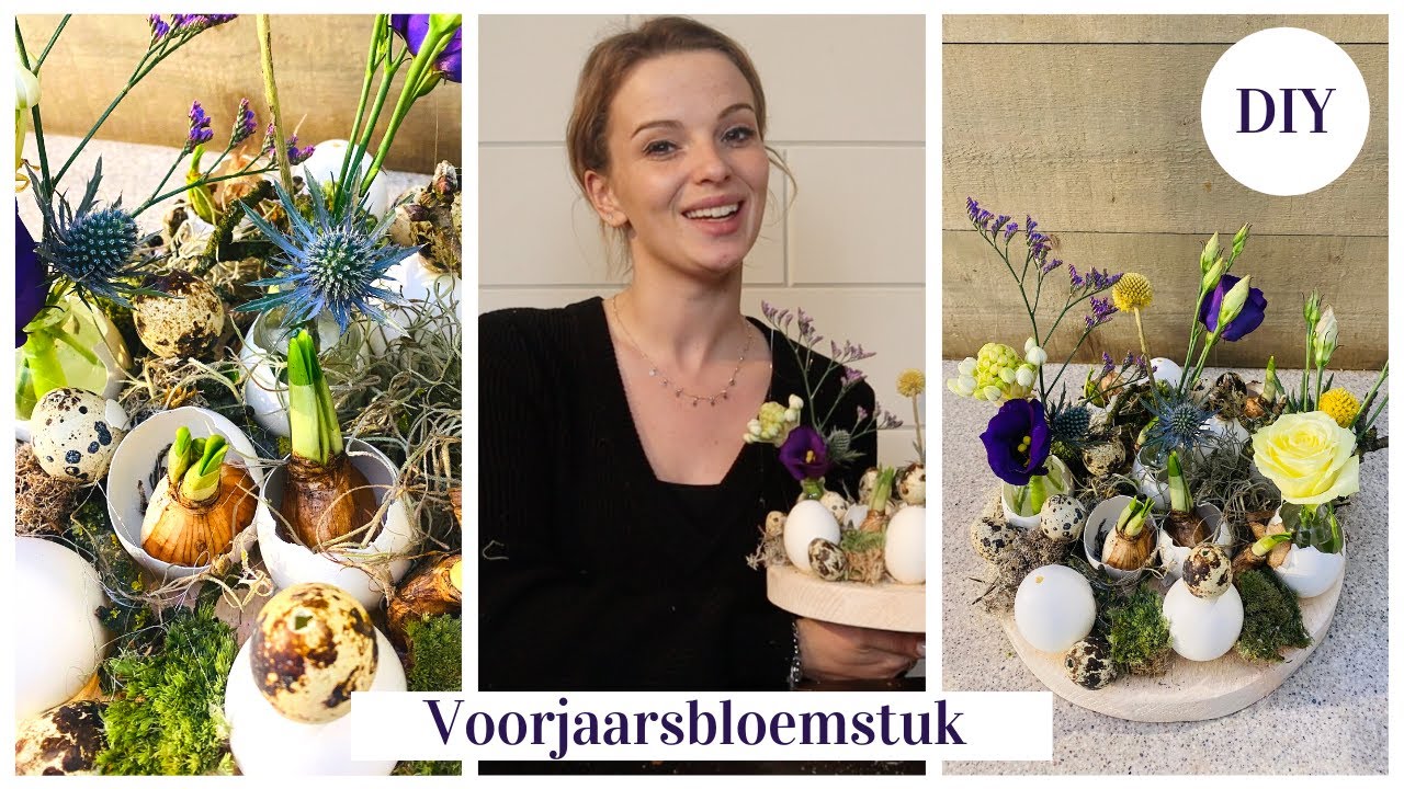 Voorjaarsbloemstuk tafelstuk | Cursus bloemschikken #145 | Carlein Tukkers
