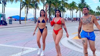 【4K】𝐖𝐀𝐋𝐊 ➜ MIAMI ☘️ 🇺🇸 USA 🇺🇸 4K video 𝐇𝐃𝐑 ! Ocean Drive