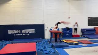 Caitlin McWilliams Class of 2022- Yurchenko 1 1/2 progress