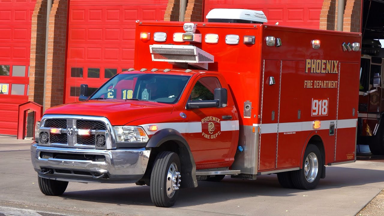 Phoenix Fire Dept. Rescue 918 responding