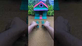 😱 Real Working Mini Tracktor Making Cement Pillar | Amazing DIY Construction Machin 🚜 #shorts