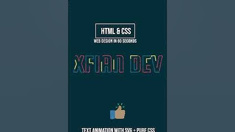 ⚡ SVG Text Animation in CSS #Shorts