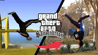 GTA SAN ANDREAS stunts in Real Life #gtasanandreas