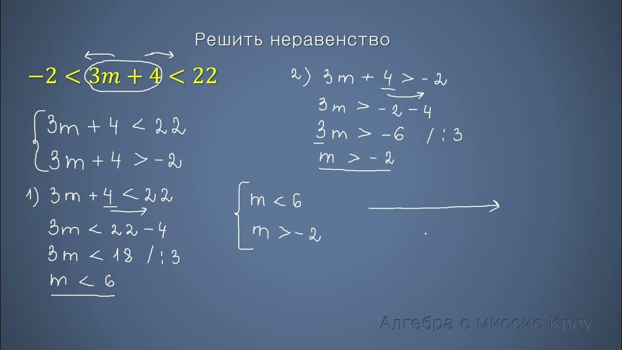 Решение двойных неравенств 8