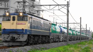 〔4K UHD|cc〕JR貨物・高崎（八高）線：熊谷～行田駅間、「EF65形・タキ貨物＊タキ1000形-1000号記念車」/走行シーン。《3096》