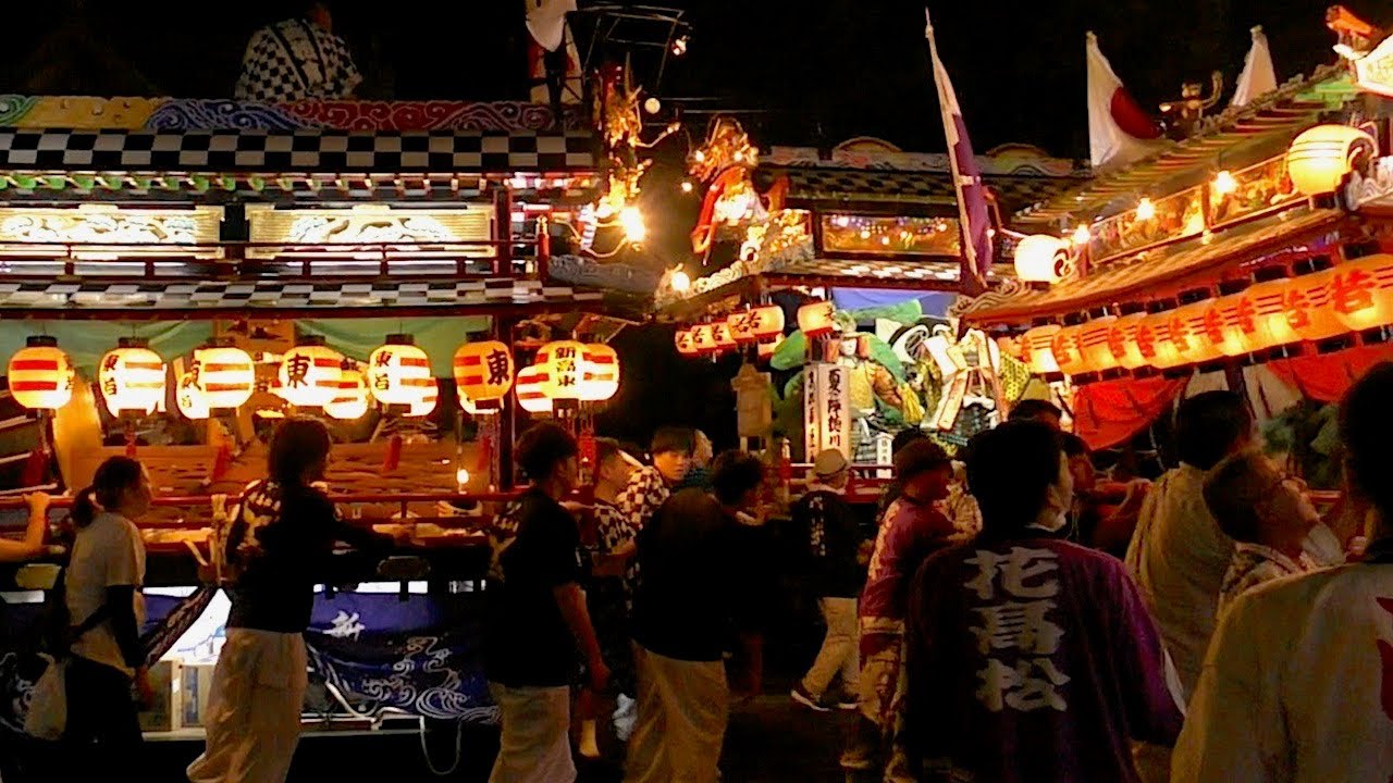 令和５年　鷹松神社 夏季大祭 宵宮　境内での怒涛の練り