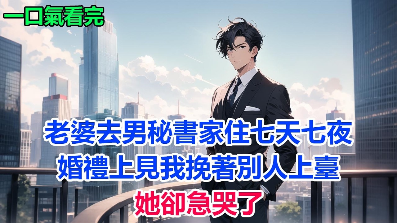 老婆去男秘書家住七天七夜，婚禮上見我挽著別人上臺，她卻急哭了