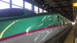 E5系はやぶさ号･E6系こまち号盛岡駅発車