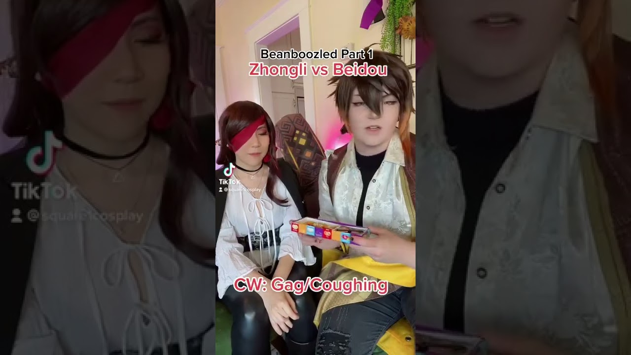 Peach or Barf? 🤔 #beanboozled #genshinimpact #cosplay #challenge