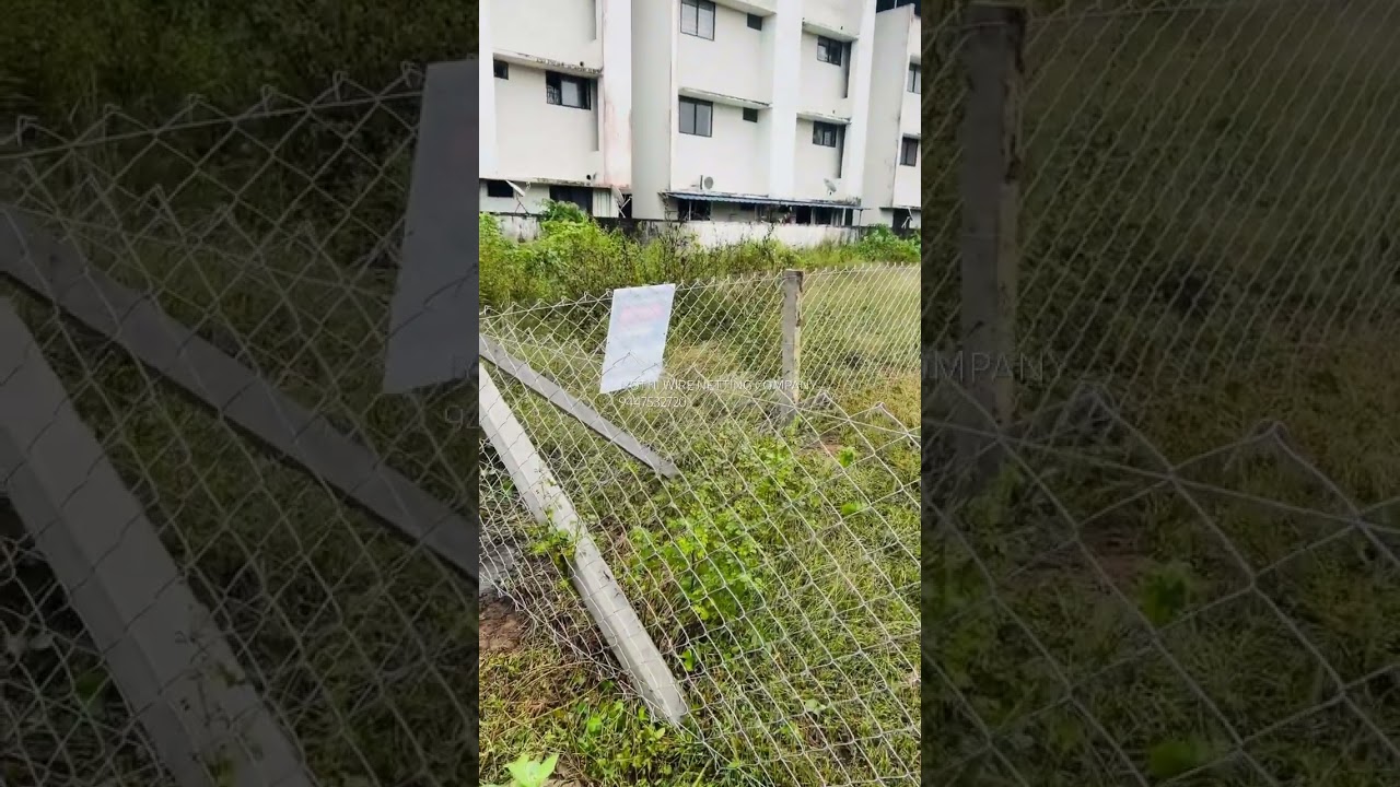 Chainlink fencing with cement poles - JYOTHI WIRE NETTING COMPANY 9447532720 