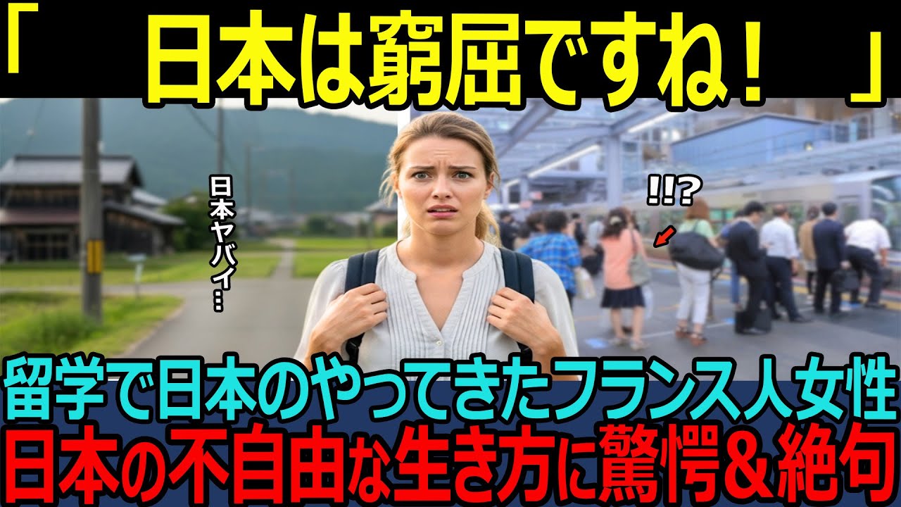 【海外の反応】「日本は息苦しいですね！」フランス人留学生が日本とパリの自由の違いに驚愕