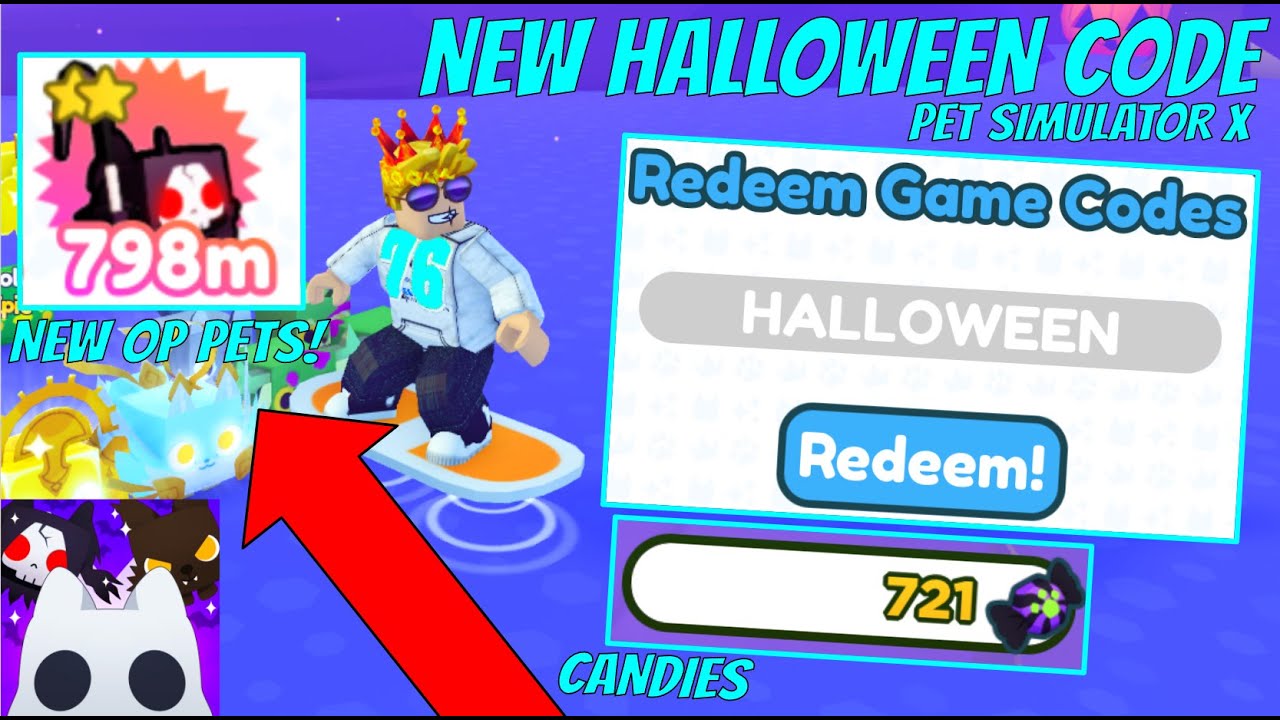NEW* HALLOWEEN UPDATE CODE IN PET SIMULATOR X! HOW TO GET CANDY! NEW OP PETS!