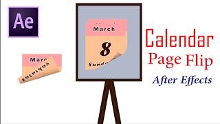 How to Create Calendar Animation in After Effects | Flip animation