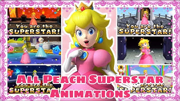 ♥Mario Party Island Tour - All Peach Super star Animations♥