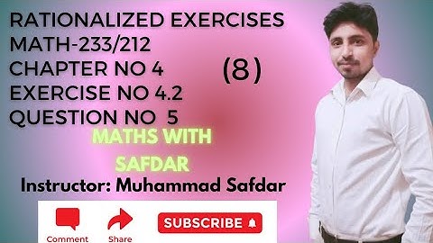 Math-233 Exercise 4.2 Q no 5 Applied Mathematics-II Rationalized Exercises 2nd Year Maths
