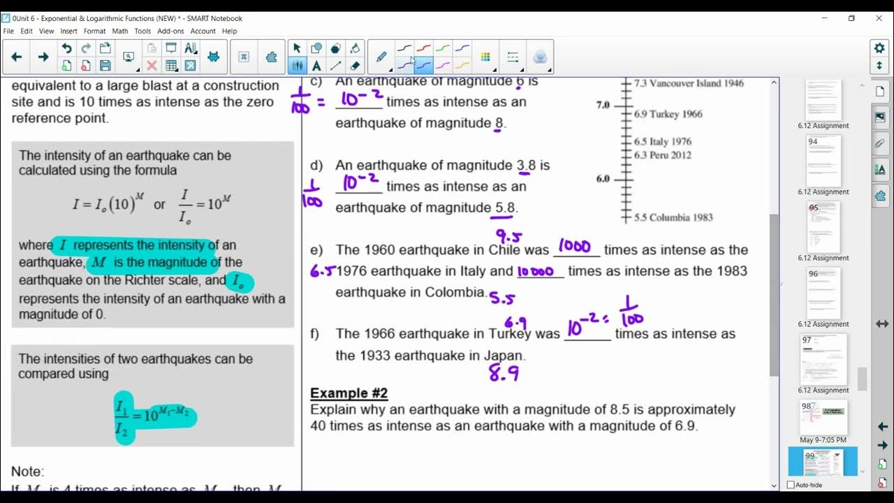 M302 6.13 Logarithmic Scales & Applications YouTube