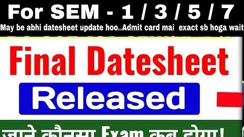 SEM 1/3/5/7 DATESHEET SUBJECT EXPLATION FOR BA ,B.COM, HONS PROG. WATCH TILL END FOR UNDERSTANDING