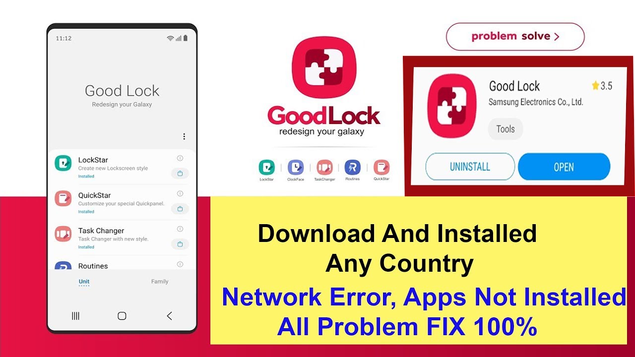 Good Lock 2020 Download And Installing Problem Solved From Any Country  |Network or server error fix - YouTube