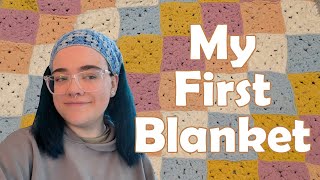 Crocheting my first blanket!! Cozy Crochet vlog!
