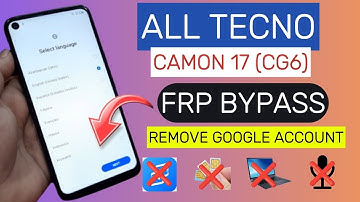 Tecno Camon 17 (CG6) FRP BYPASS 💯 Remove Google Account Without PC 🔥 Working method 2025