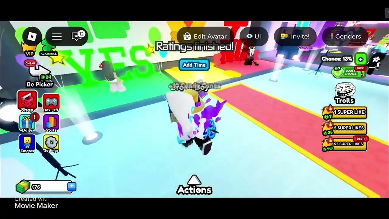 I play like or pass in the ROBLOX