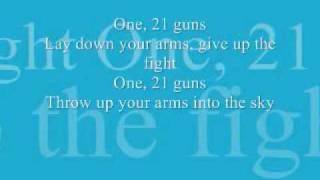 Green Day 21Guns lyrics