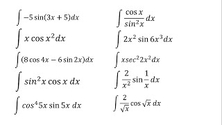 INTEGRAL LATIHAN 2 (Integral  Subtitusi Fungsi Trigonometri)