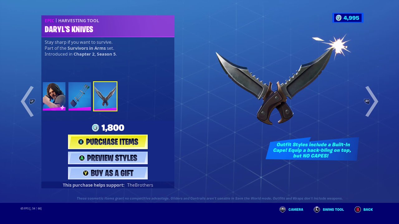 *NEW* DARYL'S KNIVES DUALPICKAXE IN FORTNITE! (THE WALKING DEAD) YouTube