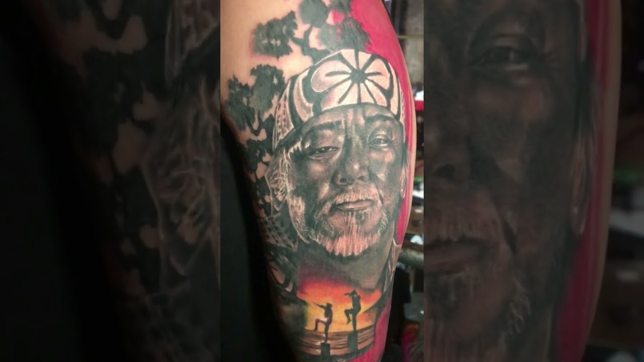 karate kid tattoo mr. miyagi #islandandink #theinksidetattoo #miyagido #iandi #tit #fyp #foryou
