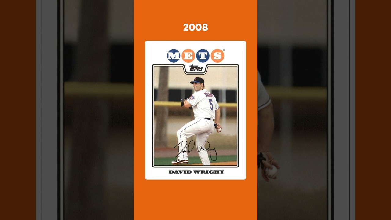 A baseball card from every year of David Wright’s career.