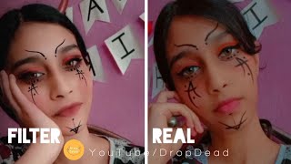Recreating Snapchat Devil Filterfacial Makeup Drop Dead