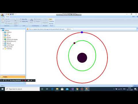 Planetary Motion using buttons.