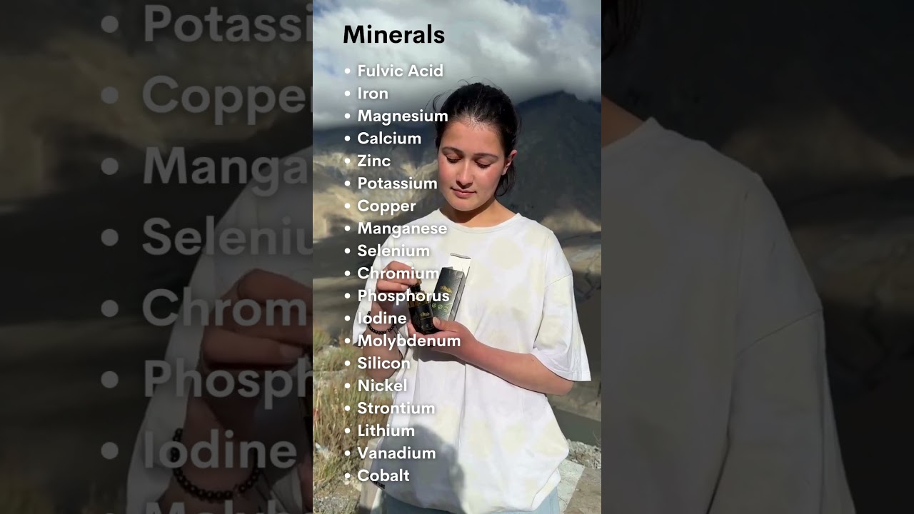 List of minerals & vitamins in shilajit