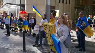 Ukrainian Protests Outside Atlassian In Sydney