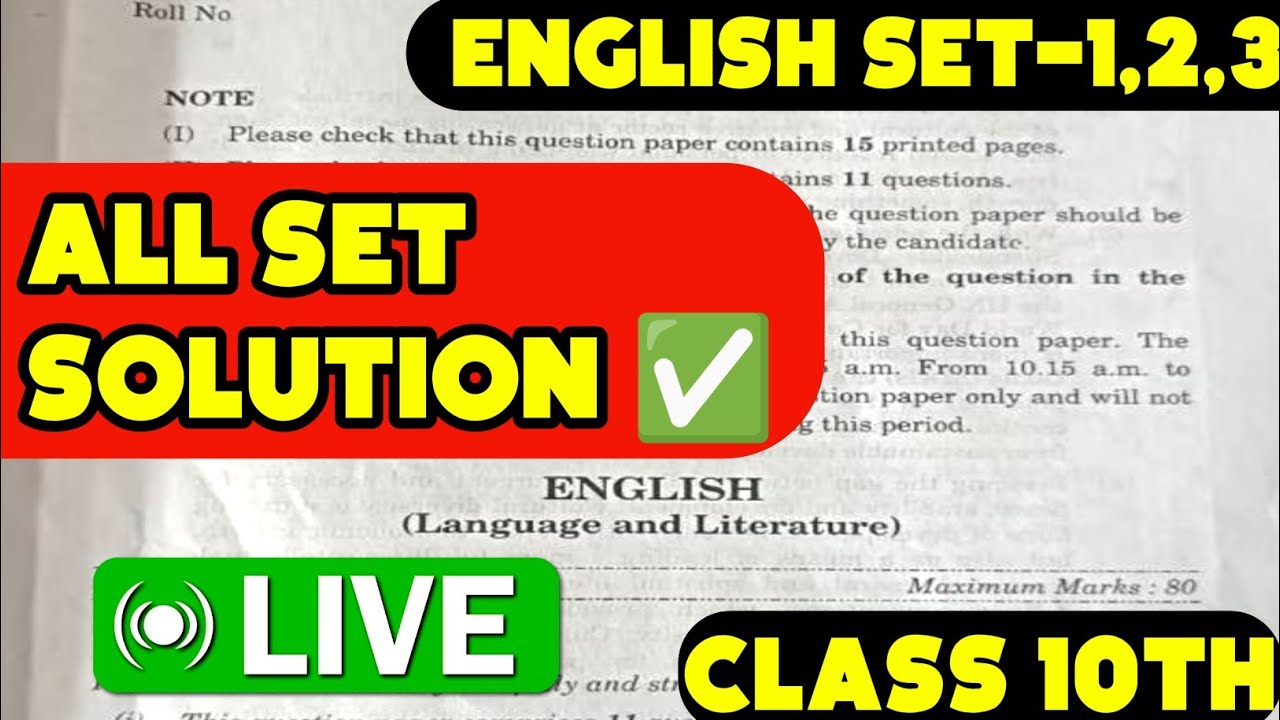 English Set 1 5 3 Answer Key 2025