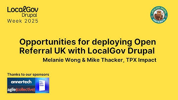 Opportunities for deploying Open Referral UK with LocalGov Drupal