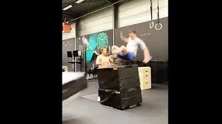Guy Was Attempting A Box Jump At The Gym But Failed