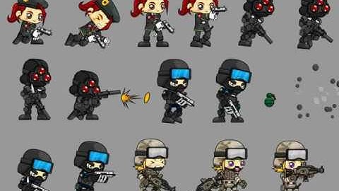 Modern Soldier - Game Sprites