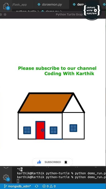 🤩 Very easy to Draw House using Python Turtle Graphics | Python Turtle ...