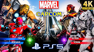 Marvel vs Capcom Infinite | Thor & Iron Man vs Ultron & Venom | PS5 Gameplay 4K #marvelvscapcom