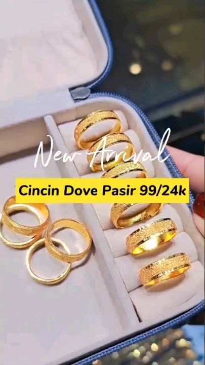 TRENDY❤ cincin mas murni model dove pasir #jewellery #cincinemas #shorts #perhiasanemas