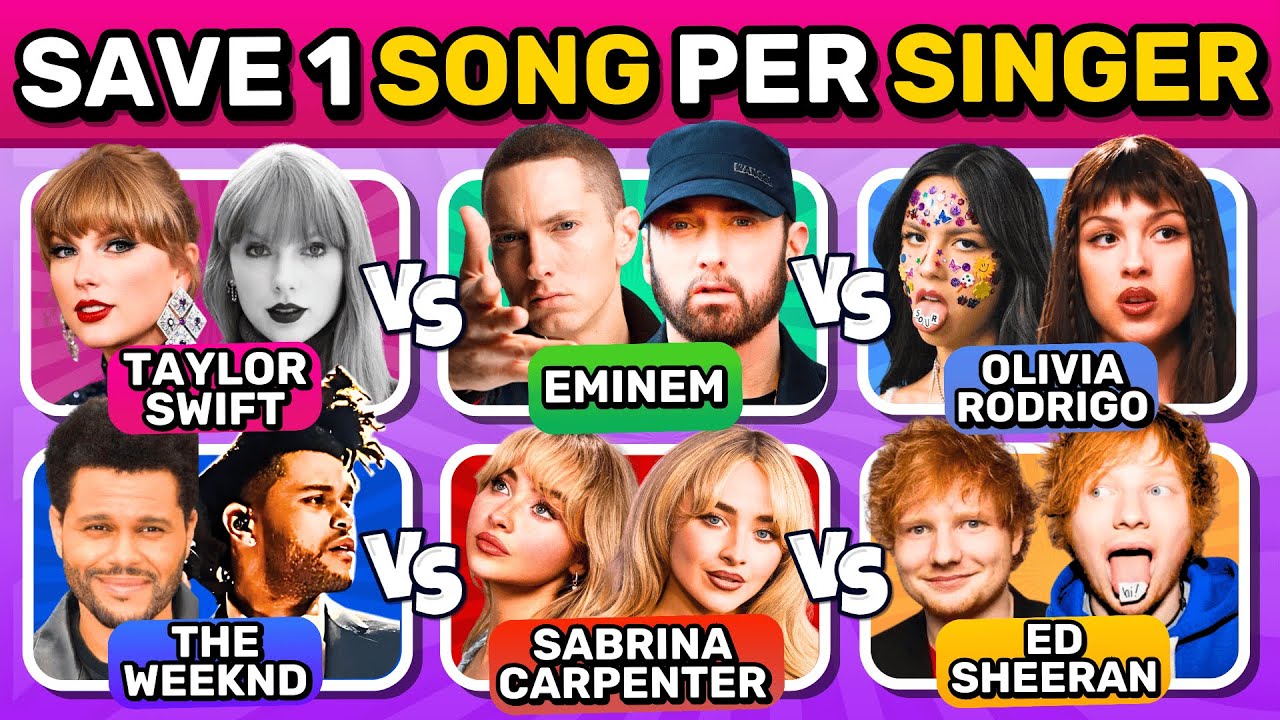 SAVE ONE SONG per Singer 🎤🎵 Popular Singers and Bands 🔥 | Music Quiz
