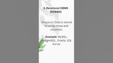 Types of DBMS #dbms #sql #aarcode