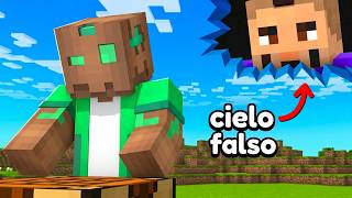 Troleo a MI AMIGO con UN MUNDO 100% FALSO en Minecraft!